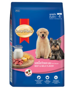 Hạt cho chó Smartheart thức ăn chó con vị thịt bò và sữa