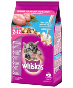 Hạt cho mèo Whiskas thức ăn cho mèo con vị cá biển, sữa, cá thu