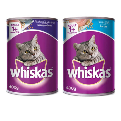 Pate cho mèo Whiskas lon thức ăn cho mèo trưởng thành 2 vị