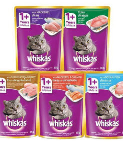 Pate mèo Whiskas thức ăn cho mèo trưởng thành 5 vị